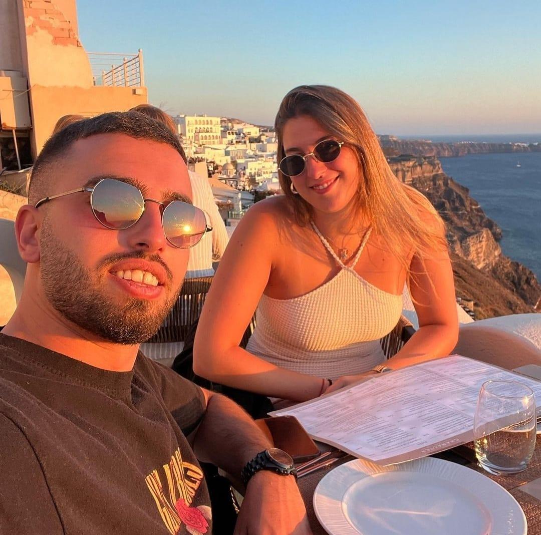 Eliran and Maya in Santorini