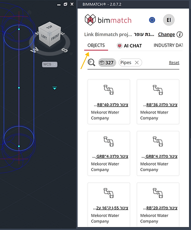 Organization object library in Plant 3D